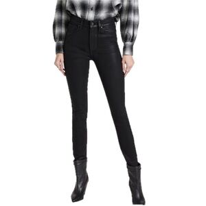 Paige Margot Ankle Jeans Black Fog Luxe Coating Size 29 EUC